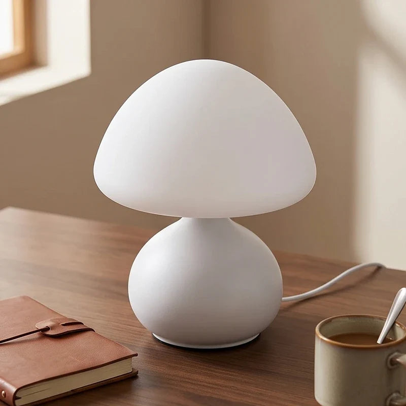 Mushroom-shaped LED table lamp